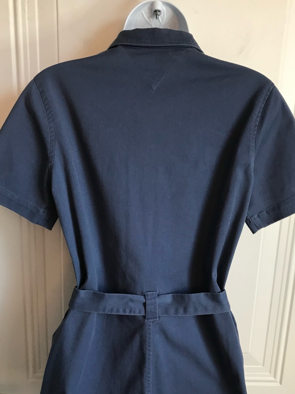 VOLCOM Women’s M Slate Blue Short-Sleeve Tie-Waist Utility Shorts Romper in EUC - Picture 12 of 16